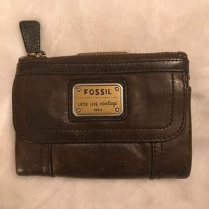 Dark Brown Leather Fossil Wallet
